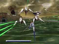 Pure-Type monsters attacked the dragon as it flew down the waterways.