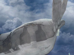 The Tower of the sky, Shelcoof, emerged from the storm.