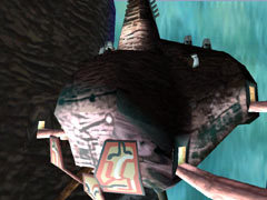 The dragon rider arrived at the hidden stronghold.