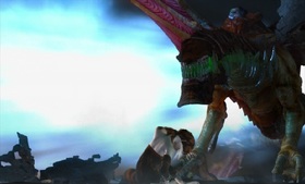 The dragonmares are blown out of the sky by the dragon of destruction.