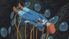 Lifted delicately by the ohmu.