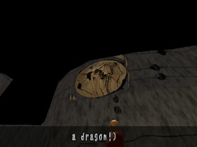 Edge sees a dragon crest on the wall of the bottom floor of the ruins.