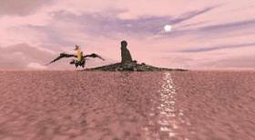 The dragon flies towards the Uru Tower in the vision, but has yet to do so in reality.