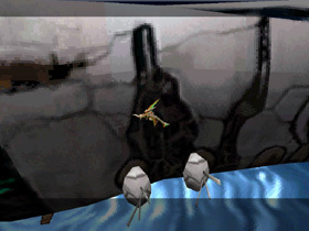 Shelcoof in Panzer Dragoon Saga is to scale when the dragon flies close.