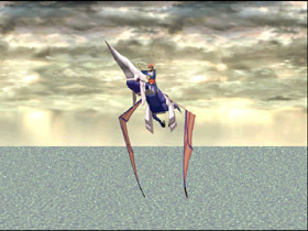 Lagi in his Type 01 form, about to fight the Guardian Dragon.