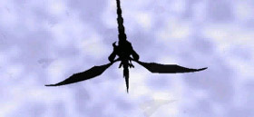 Lagi in his Type 01 form flies away.