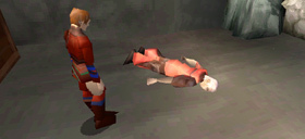 Edge finds Radgam's corpse.