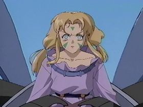 Possessed Alita stares towards the Imperial fleet.