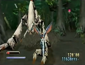 In episode 2 we fight a giant armour plated monkey that fills the screen.