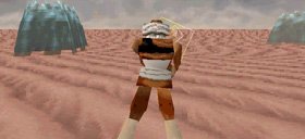 With a little help from the 'Space Harrier' cheat, we can see Kyle's character model unhindered.