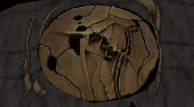 A close up of the Excavation Site's crest.