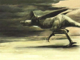 Lagi runs across the ground.