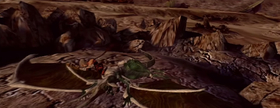 Exhausted, the dragon collapses.