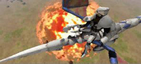 The Sky Rider reacts quickly, but not quickly enough.
