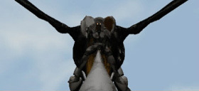 The Dark Dragon's rider is a shadow of the Sky Rider.