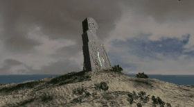 The Uru tower is located on an island.