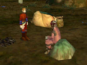 Paet at Edge's campsite.
