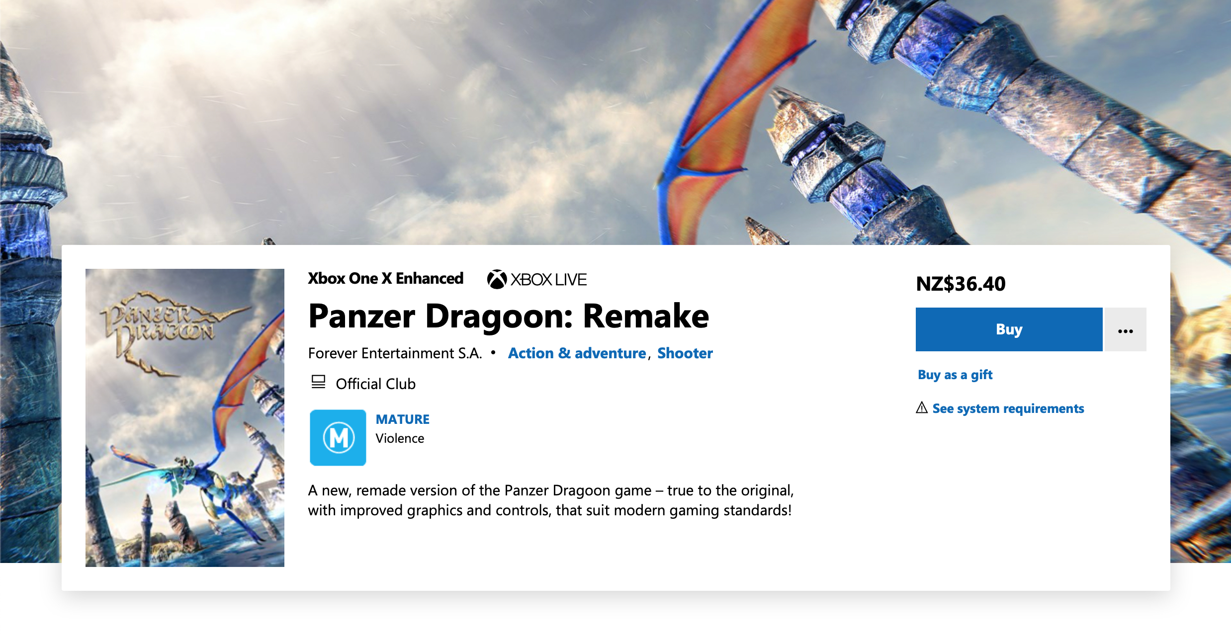 Panzer Dragoon: Remake is Now Available on Xbox!