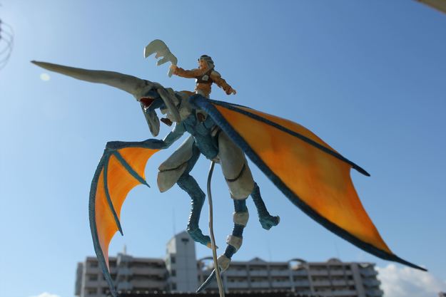 Blue Dragon and Rider Sculpture (4 of 7)
