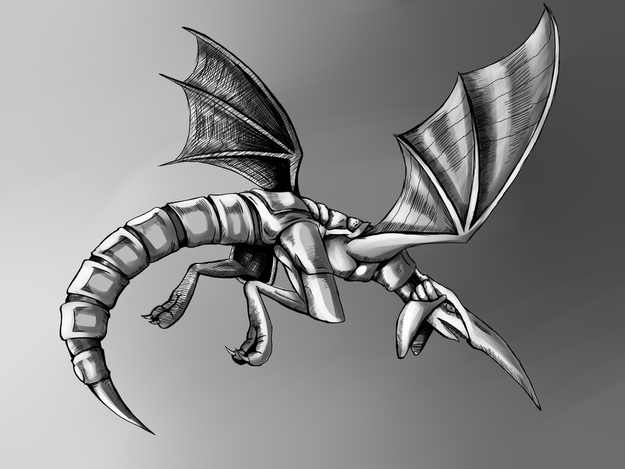 The Blue Dragon (Black and White)