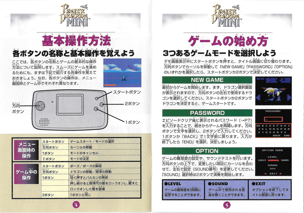 Panzer Dragoon Mini NTSC-J Version Manual 3 of 7