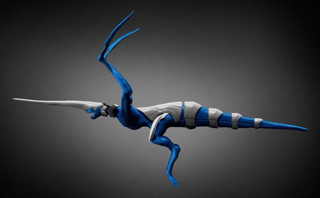 Blue Dragon Sculpt Sketching