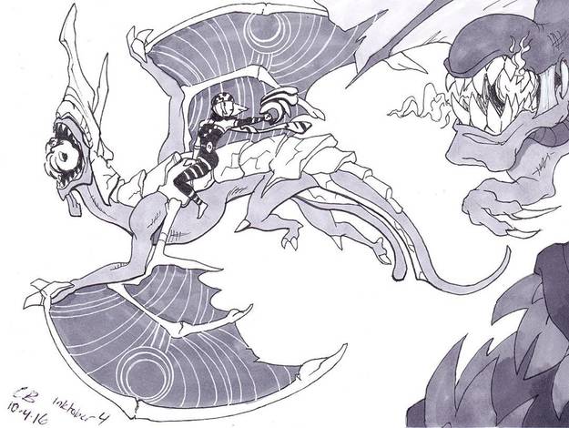 Orta and Her Dragon Battle Dragonmares