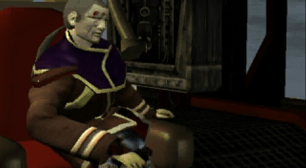 Panzer Dragoon Saga Cutscene Screenshot: Before Atolm Battle