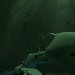 Panzer Dragoon Saga Cutscene Screenshot: Into the Underground Ruins