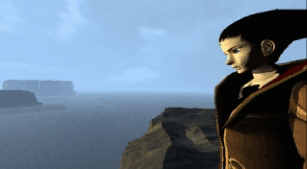 Panzer Dragoon Saga Cutscene Screenshot: Azel Leaves
