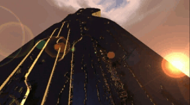 Panzer Dragoon Saga Cutscene Screenshot: Edge Meets with Craymen