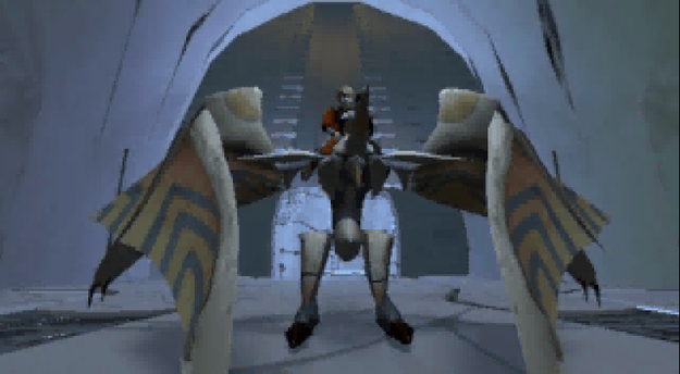 Panzer Dragoon Saga Cutscene Screenshot: Opening the Gate