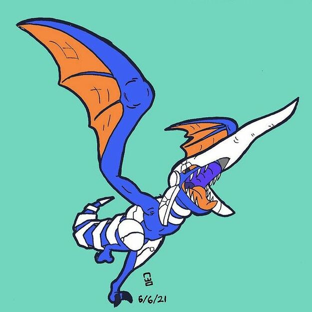 Running Blue Dragon