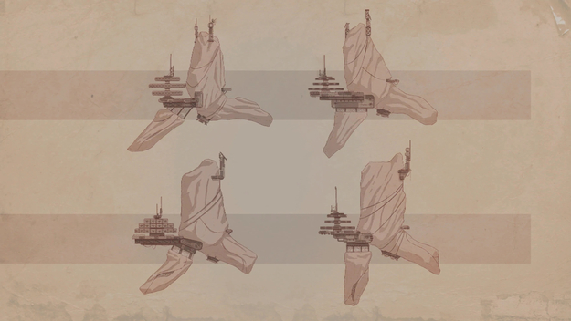 Imperial Flying Stronghold Concept Art