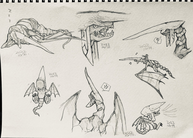 Blue Dragon Sketches