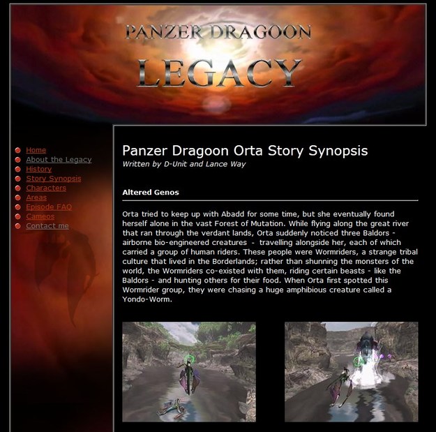 Panzer Dragoon Legacy (Panzer Dragoon Orta Fan Site)