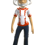 Xbox Live Avatar - White Reaver Helmet and T-Shirt Front View