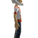 Xbox Live Avatar - White Reaver Helmet and T-Shirt Right Side View